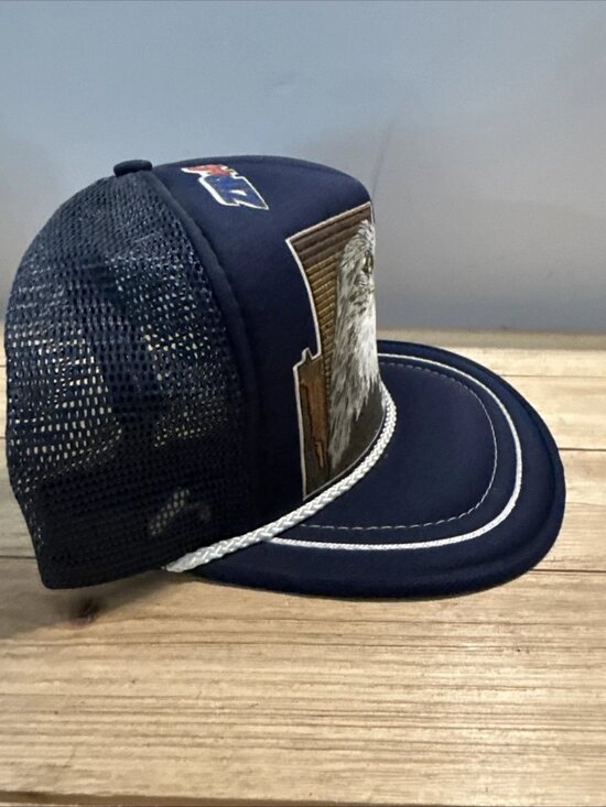 Rare Vintage Official USPS Express Mail Hat 3D Puffy Print Mesh Back NOS 80s main image 5